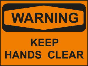 KEEP HANDS CLEAR SIGN Logo Vector