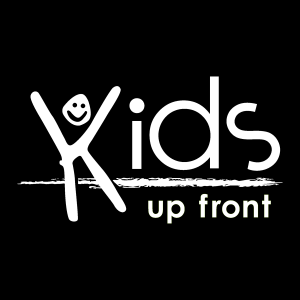 Kids Up Front white Logo Vector