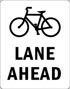 LANE AHEAD SIGN Logo Vector