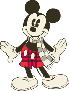 Mickey Christmas Vintage Logo Vector