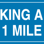 PARKING AREA ONE MILE SIGN Logo Vector