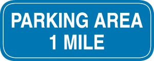 PARKING AREA ONE MILE SIGN Logo Vector