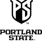 Portland State Vikings black Logo Vector