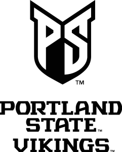 Portland State Vikings black Logo Vector
