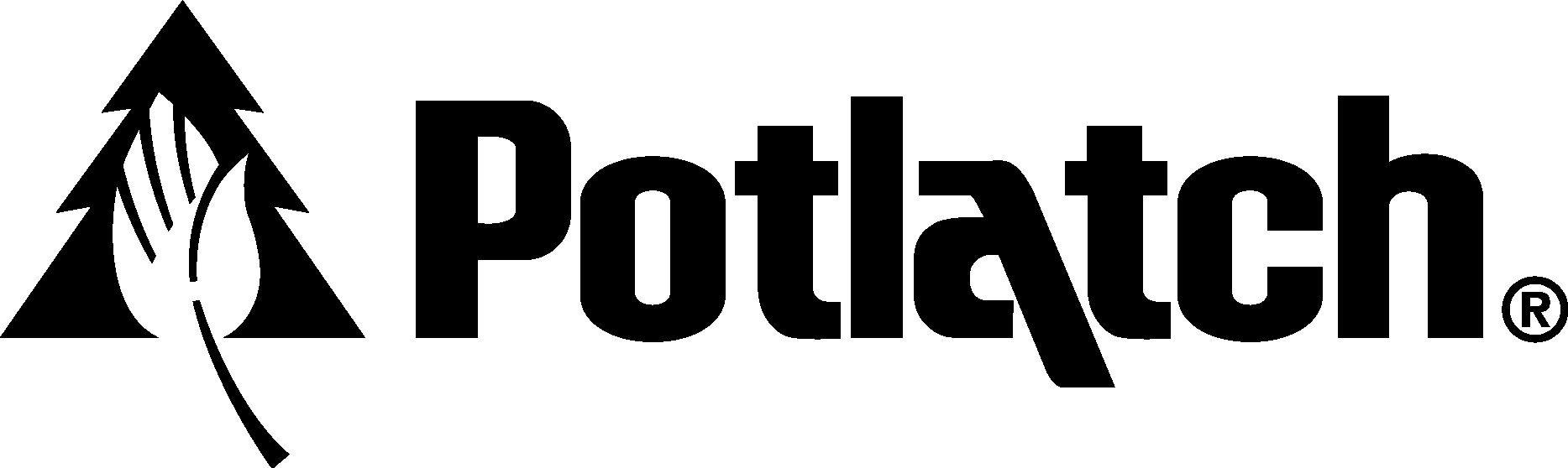 Potlatch Black Logo Vector