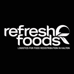 Refresh Foods white Logo Vector