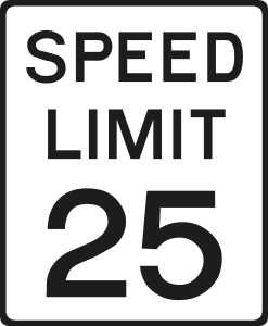 SPEED LIMIT 25 SIGN Logo Vector