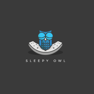 Sleepy owl Logo Vector