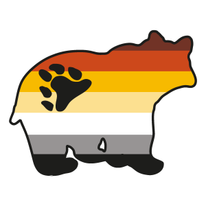 The International Bear Brotherhood Flag Logo Vector