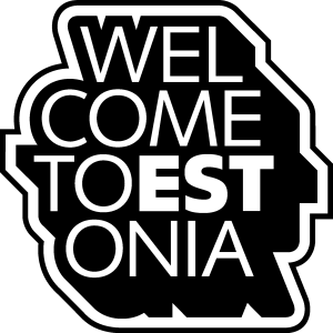 Welcome to Estonia black Logo Vector