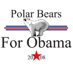 polar bears for obama Logo Vector