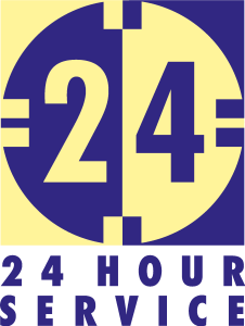 24 Hour Service Logo Vector