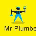 Abstract Plumbing Guy Logo Vector