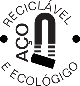 Aço Reciclável Logo Vector