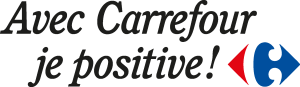 Avec Carrefour je positive Logo Vector