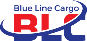 Blue Line Cargo Logo Vector