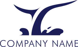 Blue Whale Company Logo Vector