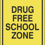 Drug free school zone Logo Vector