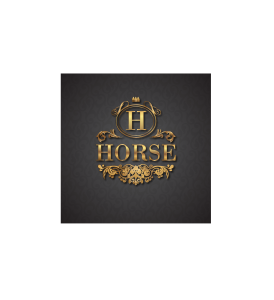 Gold Horse Logo Vector