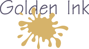 Golden Ink Logo Vector