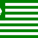 Green Recycle Flag Logo Vector