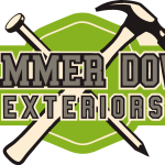 Hammer Down Exteriors Logo Vector