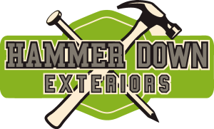 Hammer Down Exteriors Logo Vector