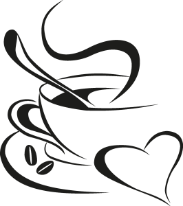 I Love Coffee Logo Vector
