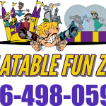 Inflatable Fun Zone Logo Vector