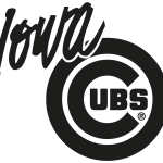 Iowa Cubs black Logo Vector