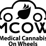 Medical Cannabis on Wheels  black Logo Vector