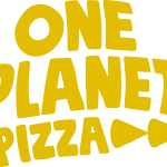 One Planet Pizza Logo Vector