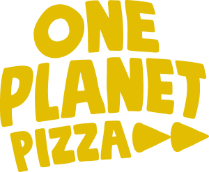 One Planet Pizza Logo Vector