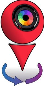 Panoramax Pin Logo Vector
