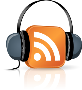 Podcast podcast listener recognition sign Logo Vector