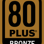 Power Supply 80 PLUS Bronze Certification Logo Vector