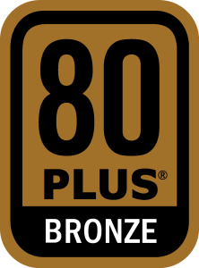 Power Supply 80 PLUS Bronze Certification Logo Vector