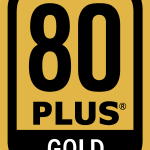 Power Supply 80 PLUS Gold Certification Logo Vector