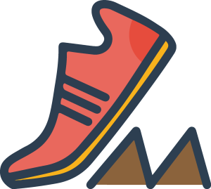 Scarpe Running Logo Vector