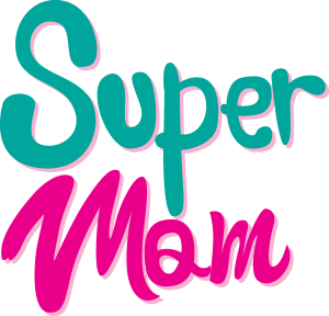 Super Mom   Happy Mother’s Day Logo Vector