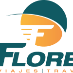 Viajes Flores Logo Vector