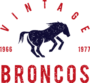 Vintage Broncos Logo Vector