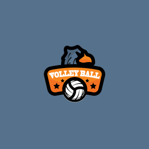 Volleyball with an eagle Logo Vector
