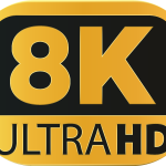 8K Ultra HD Resolution  new Logo Vector