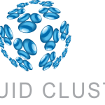 Blue Liquid Cluster Bubbles Logo Vector