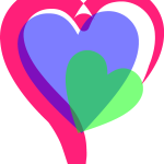 Colors Heart Logo Vector