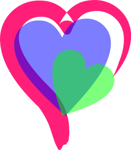 Colors Heart Logo Vector