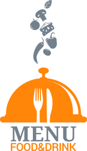 Food with drinks menu Logo Vector