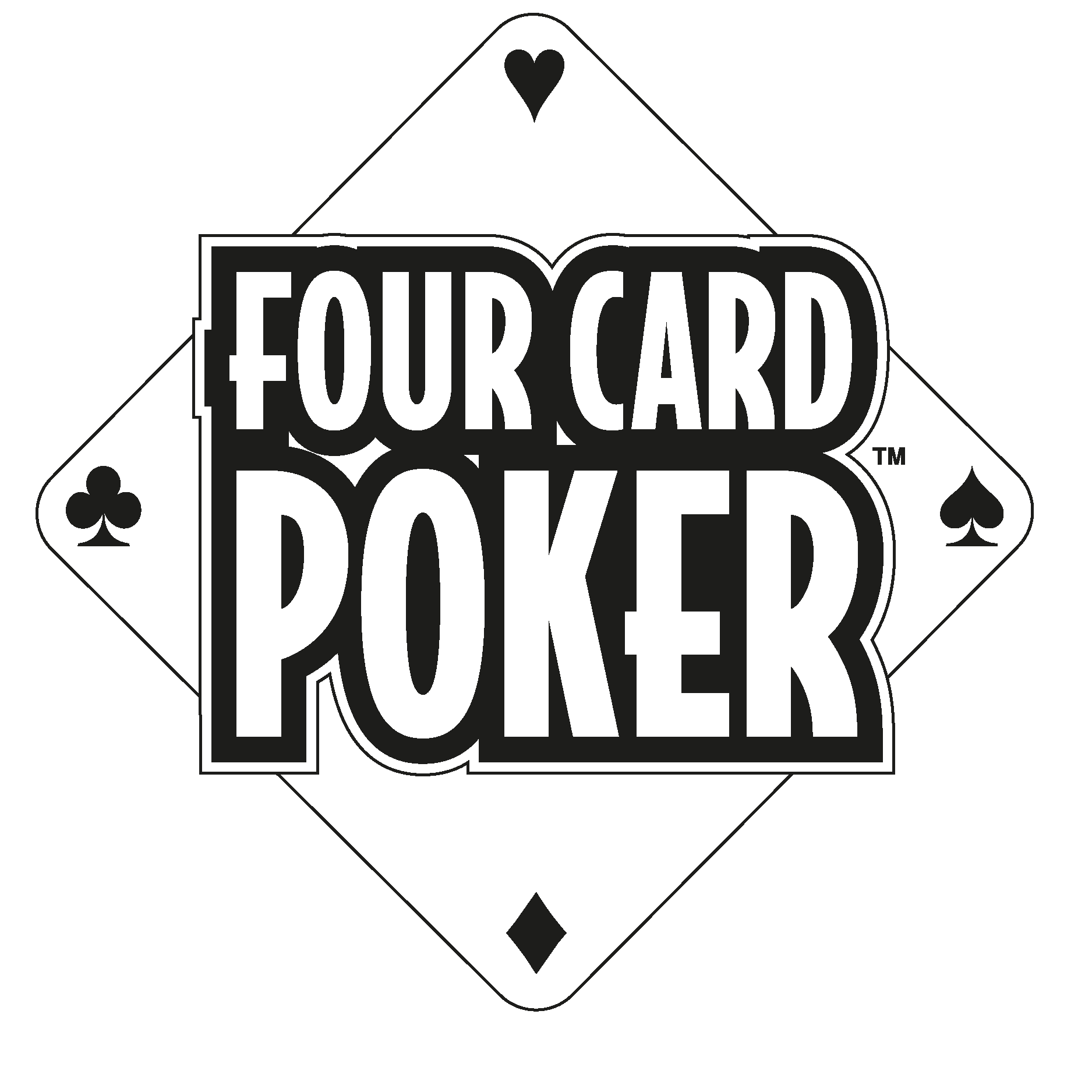 Four Card Poker Logo Vector