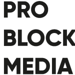 Pro Blockchain Media Logo Vector